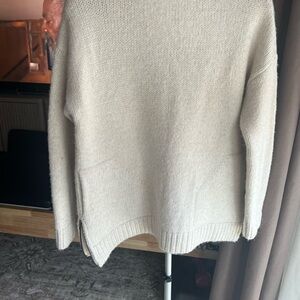 Zara Cream Scoop-Neck Knit Sweater